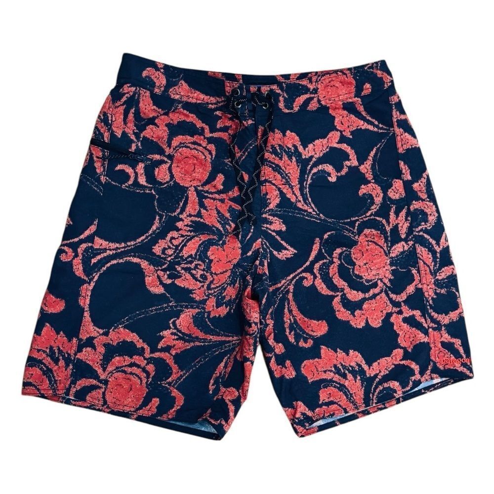 Patagonia Wavefarer Blue & Red Quick Drying Drawstring Board Shorts. Size 34. - Picture 2 of 9
